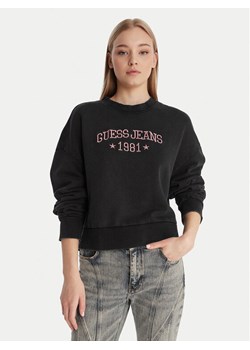 Guess Jeans Bluza W6RQ04 KCPR1 Czarny Regular Fit ze sklepu MODIVO w kategorii Bluzy damskie - zdjęcie 187962678