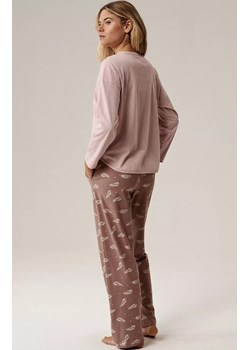 Atlantic bawełniana piżama damska dwuczęściowa NLP-501-ROS_ROSC, Kolor różowy-wzór, Rozmiar M, ATLANTIC ze sklepu Primodo w kategorii Piżamy damskie - zdjęcie 187963077