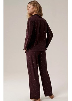 Piżama Atlantic bawełniana piżama damska rozpinana NLP-503-WINO, Kolor wino, Rozmiar S, ATLANTIC ze sklepu Primodo w kategorii Piżamy damskie - zdjęcie 187963085