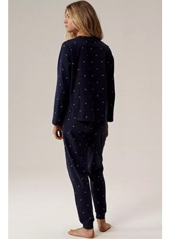 Atlantic długa bawełniana piżama damska NLP-500-GRANATOWY, Kolor granatowy, Rozmiar S, ATLANTIC ze sklepu Primodo w kategorii Piżamy damskie - zdjęcie 187963097