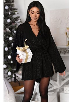 Wiskozowy czarny kombinezon damski w cętki KAEL 380, Kolor czarny, Rozmiar uniwersalny, Ivon ze sklepu Primodo w kategorii Spodnie damskie - zdjęcie 187963228