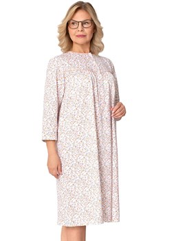 Bawełniana koszula nocna damska z długim rękawem Bogna II 204 33, Kolor biało-pomarańczowy, Rozmiar 2XL, MARTEL ze sklepu Primodo w kategorii Koszule nocne - zdjęcie 187963288