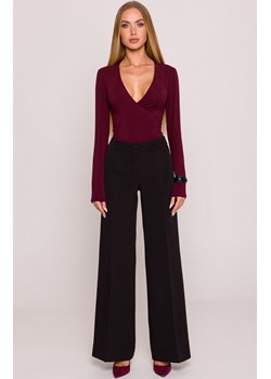 Moe spodnie damskie z szerokimi nogawkami czarne M875, Kolor czarny, Rozmiar L, MOE ze sklepu Primodo w kategorii Spodnie damskie - zdjęcie 187963345