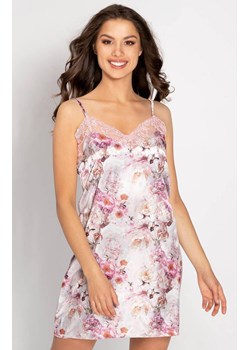 Koszulka nocna damska satynowa na ramiączkach Sublime, Kolor srebrno-różowy, Rozmiar S, Momenti per me ze sklepu Primodo w kategorii Koszule nocne - zdjęcie 187963458