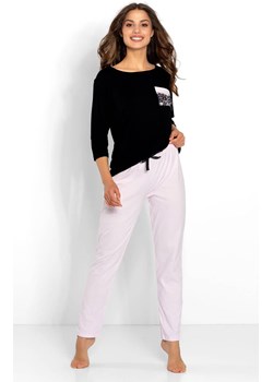 Piżama damska długa Ashley, Kolor czarno-różowy, Rozmiar S, Momenti per me ze sklepu Primodo w kategorii Piżamy damskie - zdjęcie 187963485