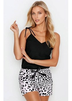 Krótka piżama damska Nadia, Kolor czarno-różowy, Rozmiar S, Momenti per me ze sklepu Primodo w kategorii Piżamy damskie - zdjęcie 187963545