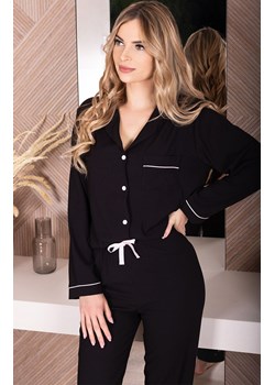 Rozpinana piżama damska Paris, Kolor czarny, Rozmiar L, Momenti per me ze sklepu Primodo w kategorii Piżamy damskie - zdjęcie 187963559