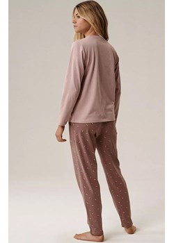 Atlantic długa bawełniana piżama damska NLP-502-ROSJ_ROSC, Kolor różowy-wzór, Rozmiar M, ATLANTIC ze sklepu Intymna w kategorii Piżamy damskie - zdjęcie 187963779