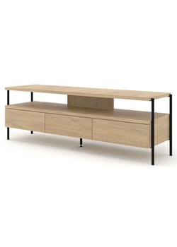 Minimalistyczna szafka RTV na nóżkach dąb cremona H0-T54 ze sklepu Edinos.pl w kategorii Szafki RTV - zdjęcie 187963805