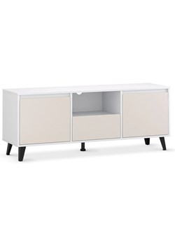 Minimalistyczna szafka RTV biały + kaszmir N5-E04 ze sklepu Edinos.pl w kategorii Szafki RTV - zdjęcie 187963827