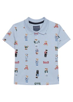Guess Polo N6RP01 KBV51 Błękitny Regular Fit ze sklepu MODIVO w kategorii T-shirty chłopięce - zdjęcie 187964427