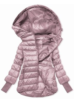 Krótka kurtka damska z dzianinowymi ściągaczami różowa (P22/P3-6636/P3-6023-52) ze sklepu goodlookin.pl w kategorii Kurtki damskie - zdjęcie 187964896