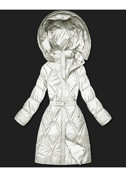 Pikowany płaszcz przejściowy z kapturem Goodlookin ecru (Y3-9215-12) ze sklepu goodlookin.pl w kategorii Płaszcze damskie - zdjęcie 187964898