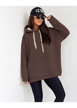 Bluza oversize damska fioletowa gruba z kapturem ze sklepu goodlookin.pl w kategorii Bluzy damskie - zdjęcie 187964917