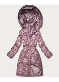 Pikowany płaszcz przejściowy z kapturem Goodlookin różowy (Y3-9215-52) ze sklepu goodlookin.pl w kategorii Płaszcze damskie - zdjęcie 187964926