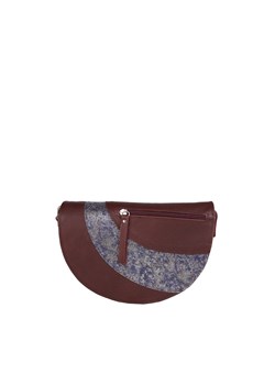 bordowa torebka skórzana półokrągła z funkcją nerki  Mała Mi ze sklepu Słoń Torbalski w kategorii Listonoszki - zdjęcie 187965015