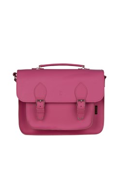 różowa  torba skórzana na ramię i do ręki listonoszka Dalia ze sklepu Słoń Torbalski w kategorii Listonoszki - zdjęcie 187965047