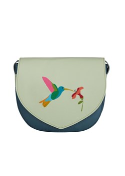 niebiesko zielona torebka damska skórzana Birdy na ramię ze sklepu Słoń Torbalski w kategorii Listonoszki - zdjęcie 187965049