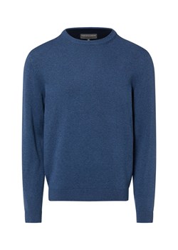 Finshley & Harding Sweter z zawartością kaszmiru Mężczyźni Bawełna indygo marmurkowy ze sklepu vangraaf w kategorii Swetry męskie - zdjęcie 187965116