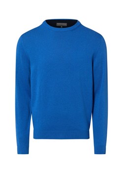 Finshley & Harding Sweter z zawartością kaszmiru Mężczyźni Bawełna niebieski marmurkowy ze sklepu vangraaf w kategorii Swetry męskie - zdjęcie 187965118