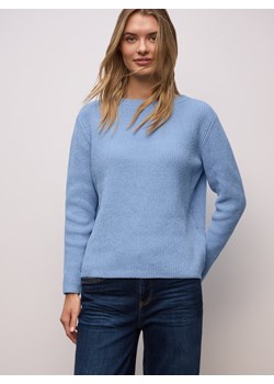 Street One Sweter damski z dzianiny Kobiety Bawełna jasnoniebieski jednolity ze sklepu vangraaf w kategorii Swetry damskie - zdjęcie 187965135