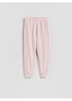 Reserved - Spodnie dresowe ze ściągaczem - pastelowy róż ze sklepu Reserved w kategorii Spodnie damskie - zdjęcie 187965259
