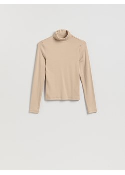 Reserved - Longsleeve z golfem - kremowy ze sklepu Reserved w kategorii Bluzki damskie - zdjęcie 187965268