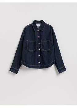 Reserved - Koszula z falbankami - granatowy ze sklepu Reserved w kategorii Koszule damskie - zdjęcie 187965278
