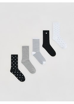 Reserved - 5-pack skarpetek - czarny ze sklepu Reserved w kategorii Skarpetki damskie - zdjęcie 187965325