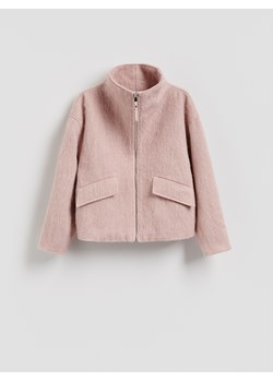 Reserved - Kurtka z wełną - pastelowy róż ze sklepu Reserved w kategorii Kurtki damskie - zdjęcie 187965388