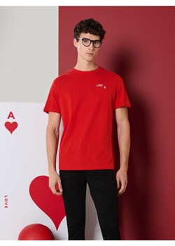 Sinsay - Bawełniana koszulka z krótkim rękawem - czerwony ze sklepu Sinsay w kategorii T-shirty męskie - zdjęcie 187966069