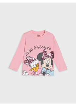 Sinsay - Koszulka z długimi rękawami zdobiona cekinami Minnie Mouse - różowy ze sklepu Sinsay w kategorii Bluzki dziewczęce - zdjęcie 187966095