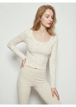 Sinsay - Bawełniana bluzka z długim rękawem - wielobarwny ze sklepu Sinsay w kategorii Bluzki damskie - zdjęcie 187966098