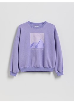 Reserved - Bawełniana koszulka z nadrukiem - fioletowy ze sklepu Reserved w kategorii Bluzy chłopięce - zdjęcie 187967595