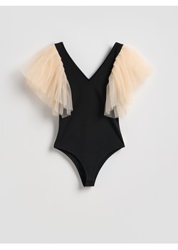 Reserved - Body z ozdobnymi rękawami - wielobarwny ze sklepu Reserved w kategorii Bluzki damskie - zdjęcie 187967606