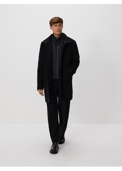 Reserved - Klasyczny płaszcz z wełną - czarny ze sklepu Reserved w kategorii Płaszcze męskie - zdjęcie 187967617