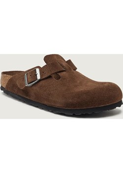 Birkenstock Klapki Boston BS | zamsz | narrow fit ze sklepu Gomez Fashion Store w kategorii Klapki damskie - zdjęcie 187968799