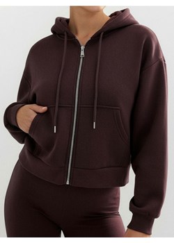 Sinsay - Rozpinana bluza z kapturem - czerwony ze sklepu Sinsay w kategorii Bluzy damskie - zdjęcie 187969975