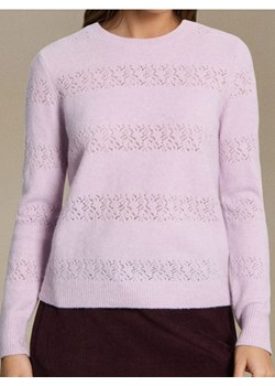 Sinsay - Ażurowy sweter z domieszką wełny - fioletowy ze sklepu Sinsay w kategorii Swetry damskie - zdjęcie 187970026