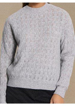Sinsay - Ażurowy sweter z domieszką wełny - szary ze sklepu Sinsay w kategorii Swetry damskie - zdjęcie 187970027