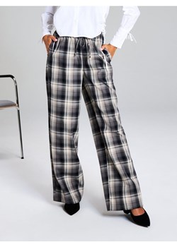 Sinsay - Spodnie wide leg w kratę - wielobarwny ze sklepu Sinsay w kategorii Spodnie damskie - zdjęcie 187970078