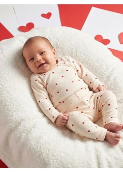 Sinsay - Bawełniany komplet: body i spodnie - kremowy ze sklepu Sinsay w kategorii Komplety niemowlęce - zdjęcie 187970105