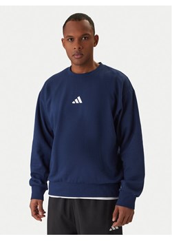 adidas Bluza Essentials Feel Cozy JE3792 Granatowy Regular Fit ze sklepu MODIVO w kategorii Bluzy męskie - zdjęcie 187971199