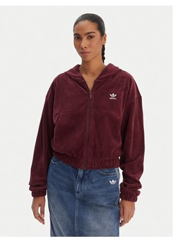 adidas Bluza Essentials Chenile KE1119 Bordowy Loose Fit ze sklepu MODIVO w kategorii Bluzy damskie - zdjęcie 187971406