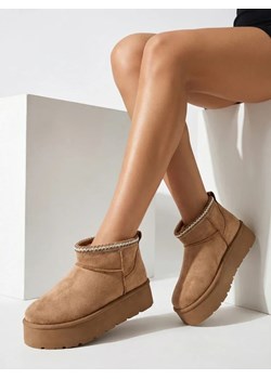 Royalfashion Krótkie buty a'la śniegowce damskie Xoalla ze sklepu royalfashion.pl w kategorii Śniegowce damskie - zdjęcie 187972316