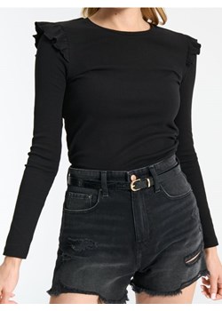 Sinsay - Bluzka z falbanami - czarny ze sklepu Sinsay w kategorii Bluzki damskie - zdjęcie 187972686