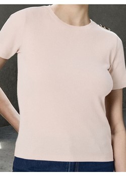 Sinsay - Koszulka z krótkim rękawem - beżowy ze sklepu Sinsay w kategorii Bluzki damskie - zdjęcie 187972695