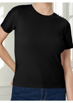 Sinsay - Koszulka z krótkim rękawem - czarny ze sklepu Sinsay w kategorii Bluzki damskie - zdjęcie 187972696