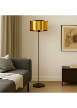 Czarno-złota lampa stojąca do sypialni WERONA MIRROR w stylu glamour ze sklepu Lysne w kategorii Lampy podłogowe - zdjęcie 187973946