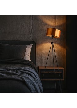 Czarna lampa stojąca na trójnogu do salonu MALMO MIRROR ze sklepu Lysne w kategorii Lampy podłogowe - zdjęcie 187973966